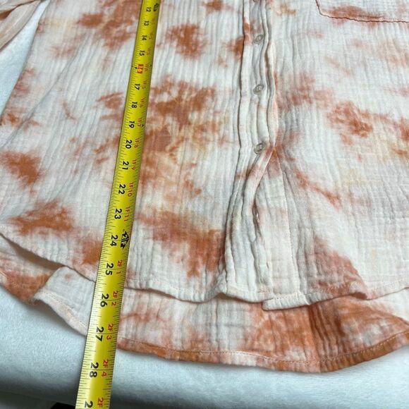 Roan and Ryan Orange Tie Dye Button Down Long Sleeve Small - Picture 6 of 6